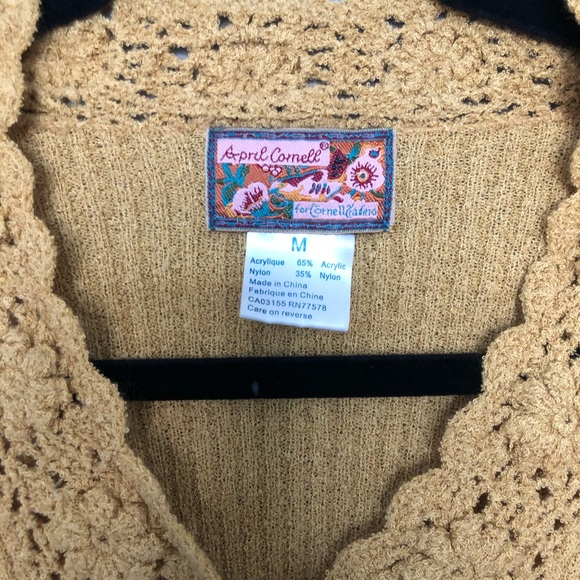 April Cornell Gold Cardigan - Picture 3 of 3